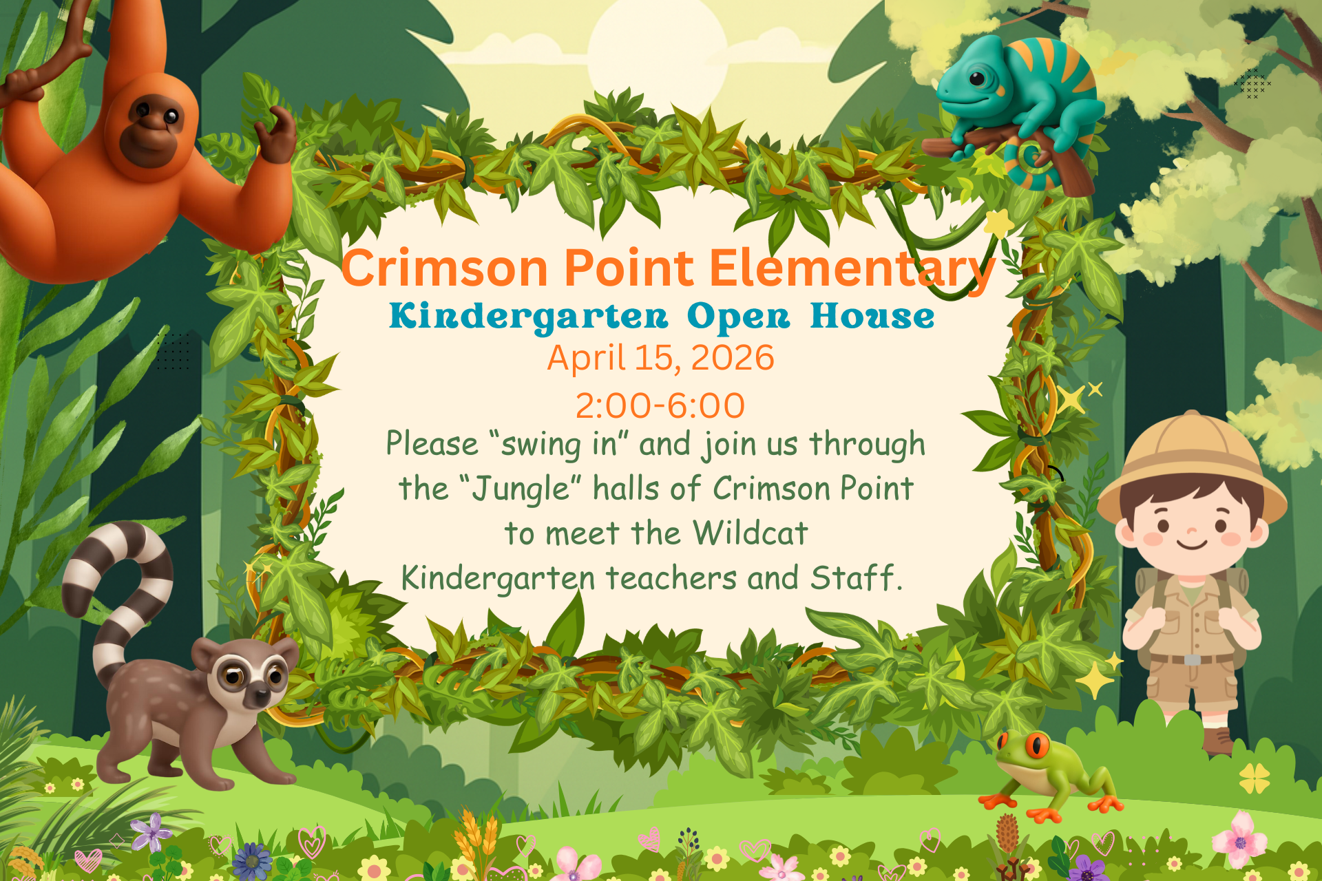 flyer for April 15 Open House